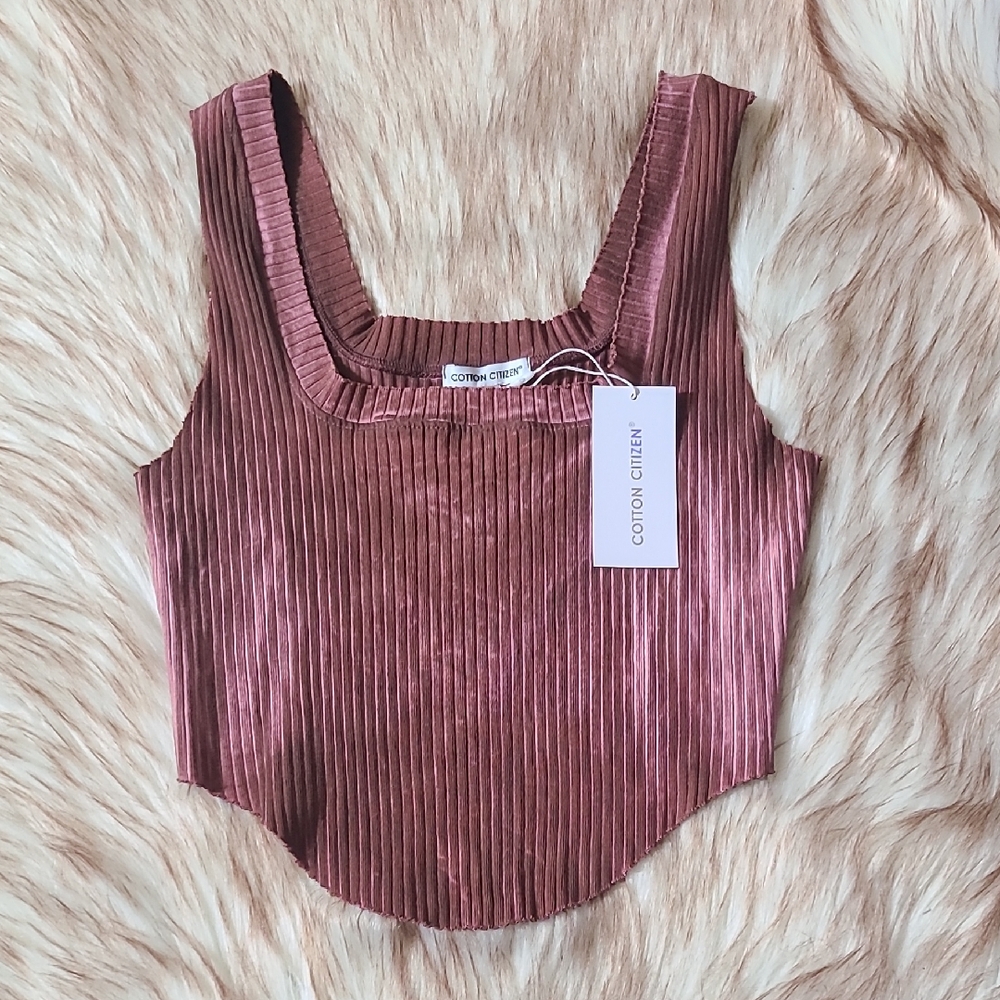 NWT Cotton Citizen Ibiza Square Neck Tank Size XS